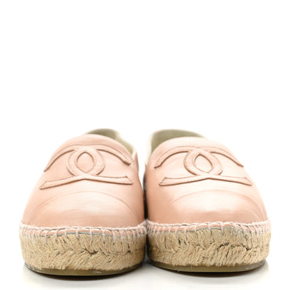 Chanel Lambskin CC Espadrilles 36 Nude 2 of 9