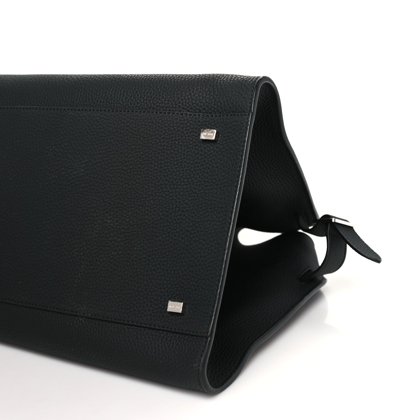 Matte Grained Calfskin Soft Margaux 15 Black