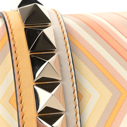 Valentino Garavani Vitello Native Couture 1975 Medium Glam Lock Rockstud Flap Mandarin Sorbet 11 of 11