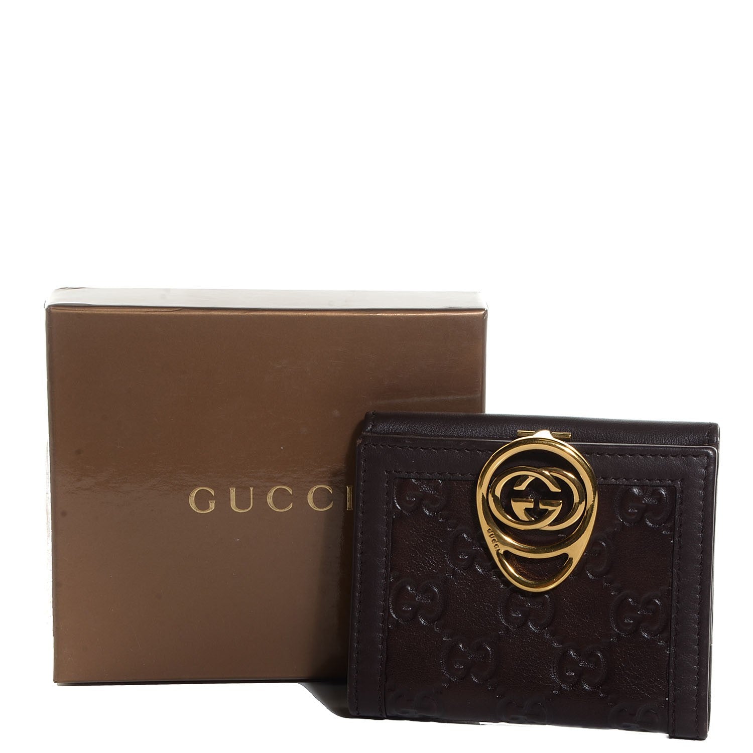 Gucci Guccissima Interlocking Icon French Wallet Dark Brown 8 of 8