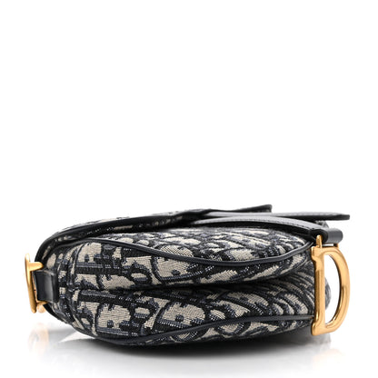 Christian Dior Oblique Mini Saddle Bag Blue 4 of 11