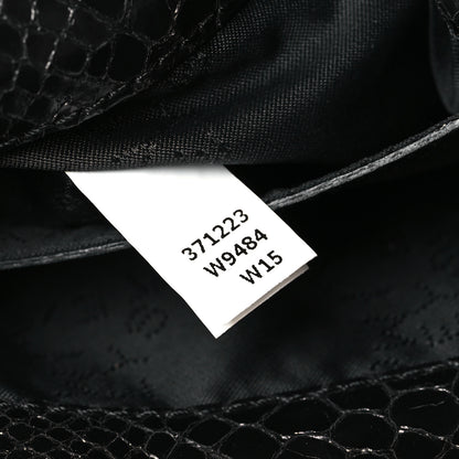 Stella McCartney Faux Snakeskin Small Falabella Fold Over Tote Black 7 of 10