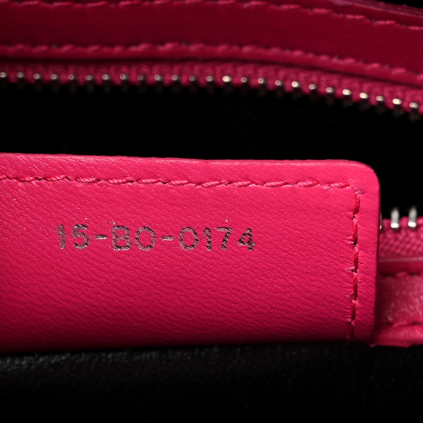 Lambskin Cannage Medium Tri-Color Lady Dior Fuchsia Anemone Black