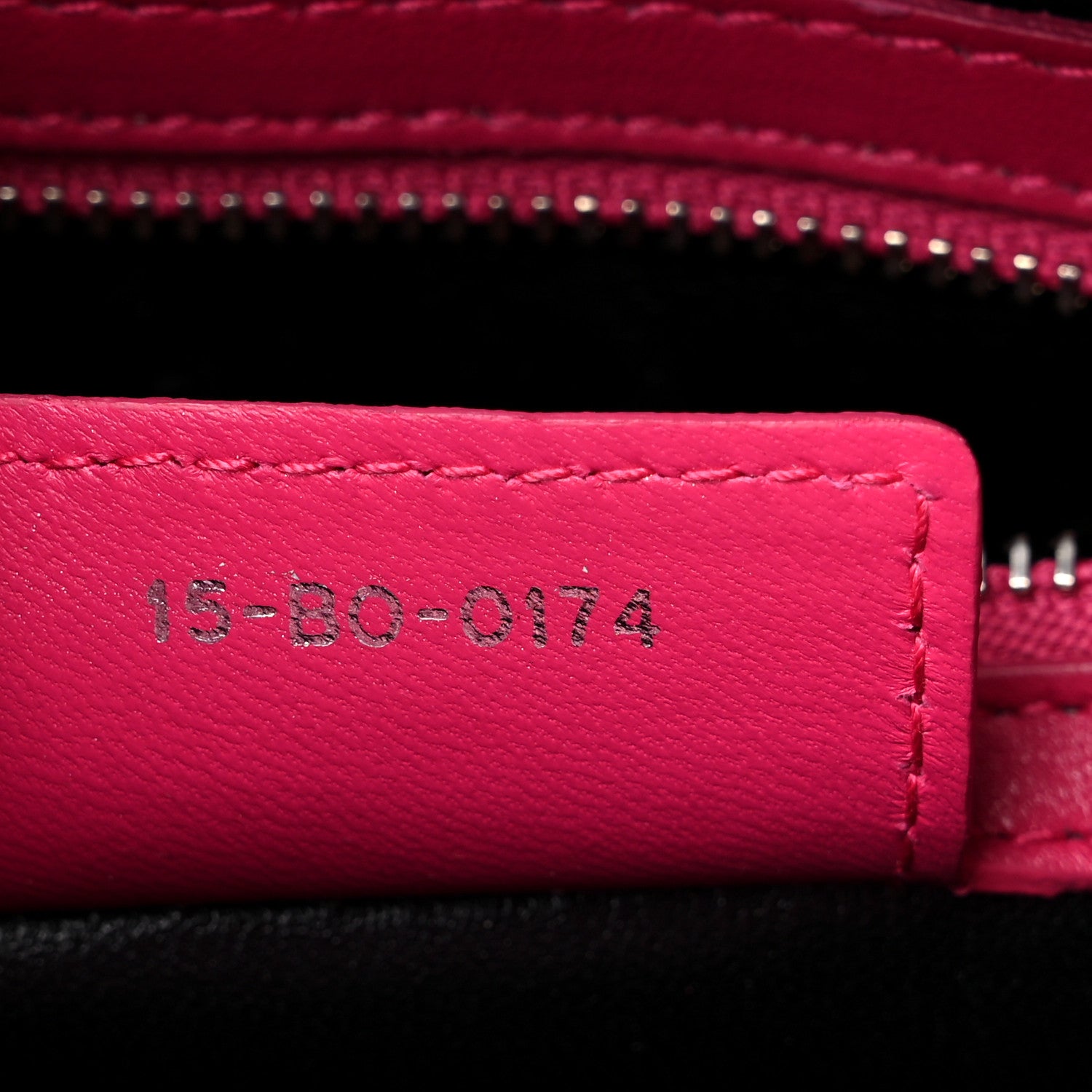Christian Dior Lambskin Cannage Medium Tri-Color Lady Dior Fuchsia Anemone Black 7 of 16