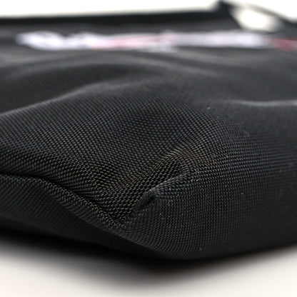 Balenciaga Nylon Political Campaign Logo Embroidered Documents Case Black 8 of 9