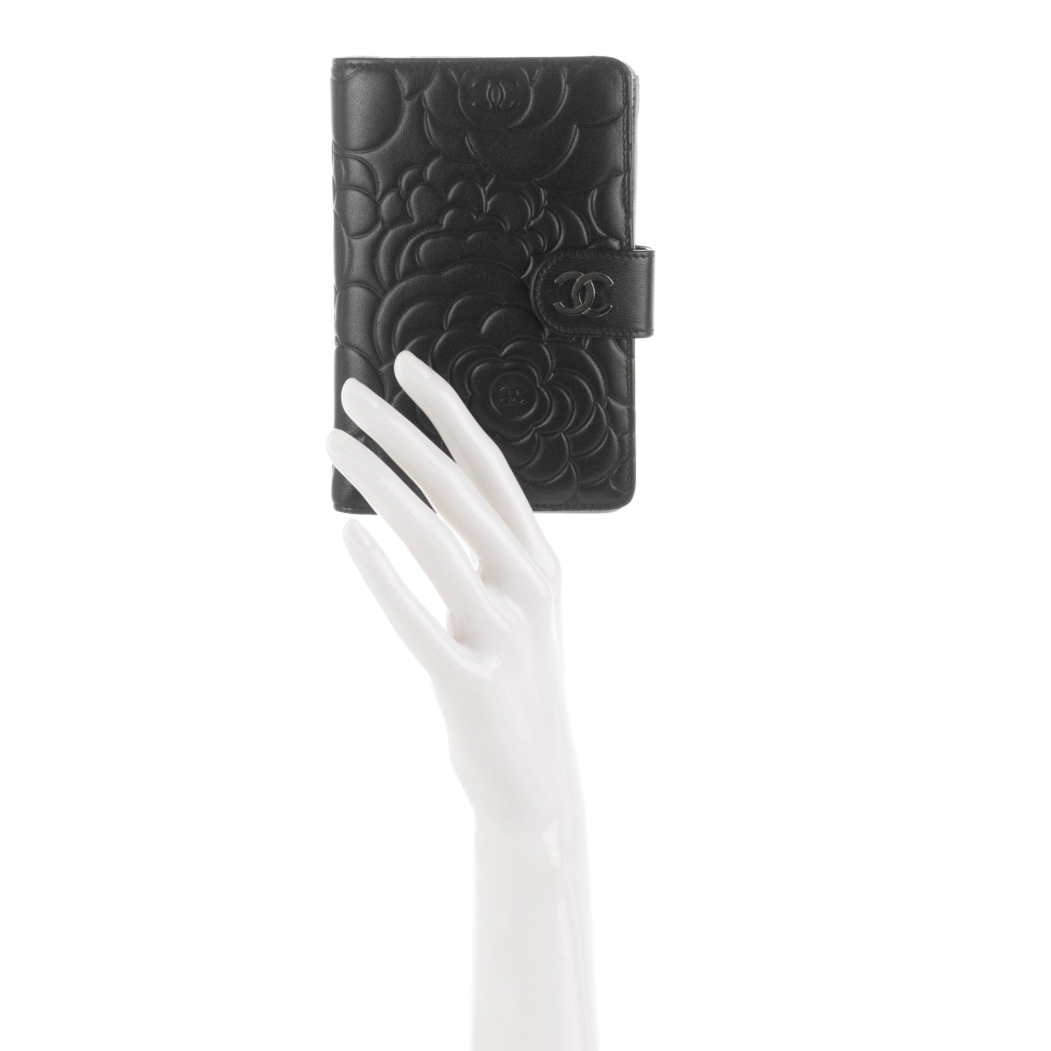 Chanel Lambskin Quilted L-Zip Pocket Wallet Black 2 of 8