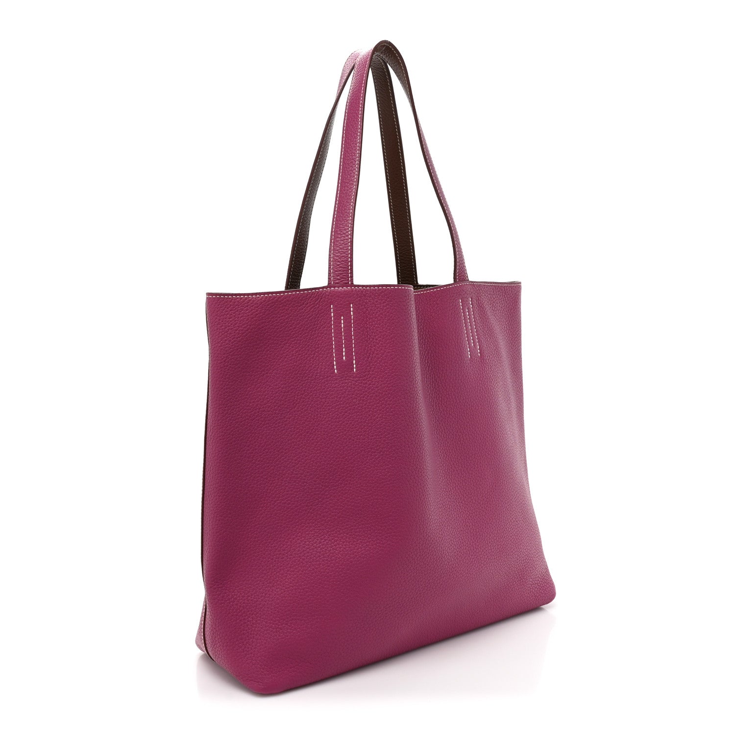 Hermes Taurillon Clemence Double Sens 36 Reversible Tote Marron Tosca 5 of 20