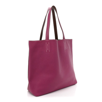 Hermes Taurillon Clemence Double Sens 36 Reversible Tote Marron Tosca 5 of 20
