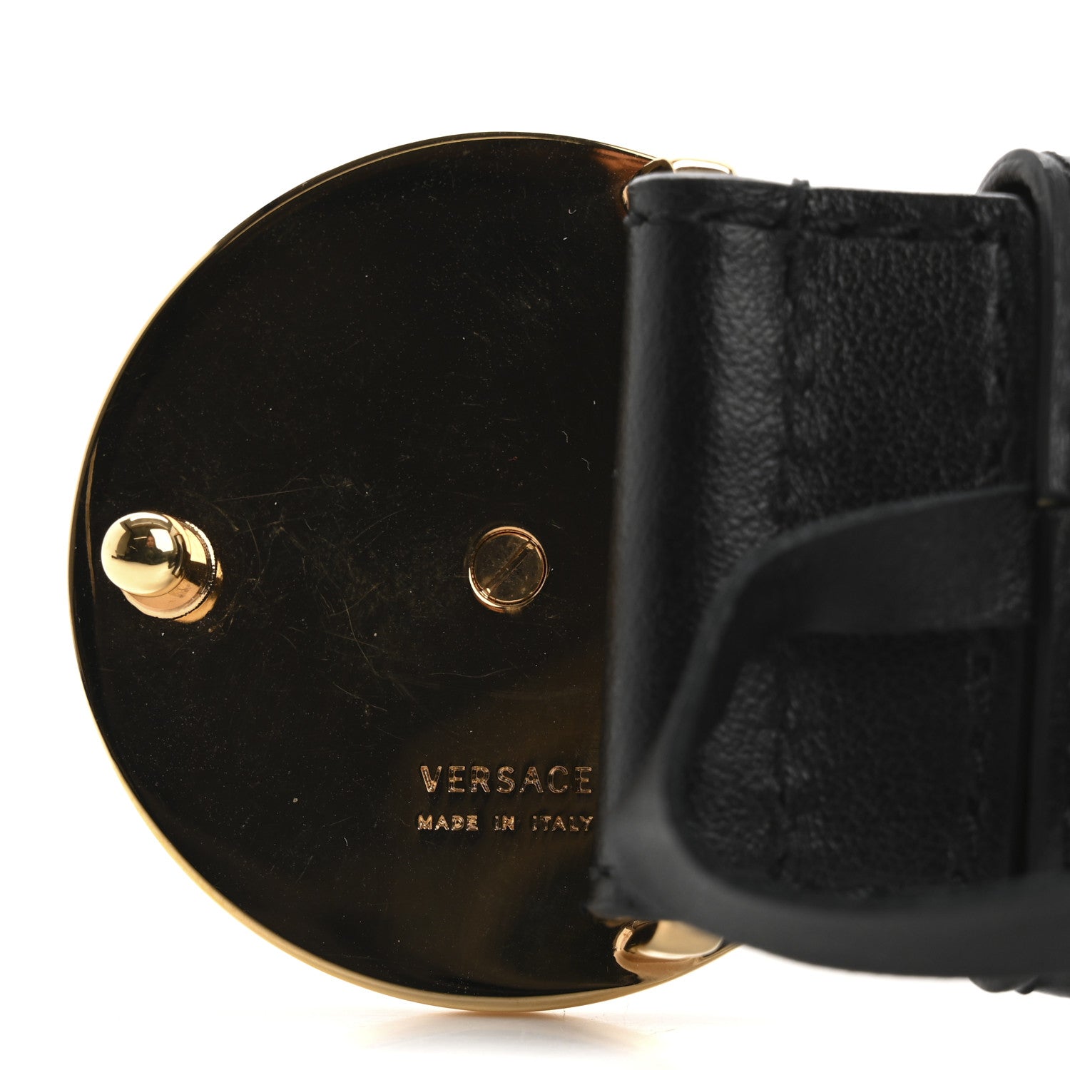 Versace Calfskin Palazzo Medusa Belt  75 30 Black 8 of 8