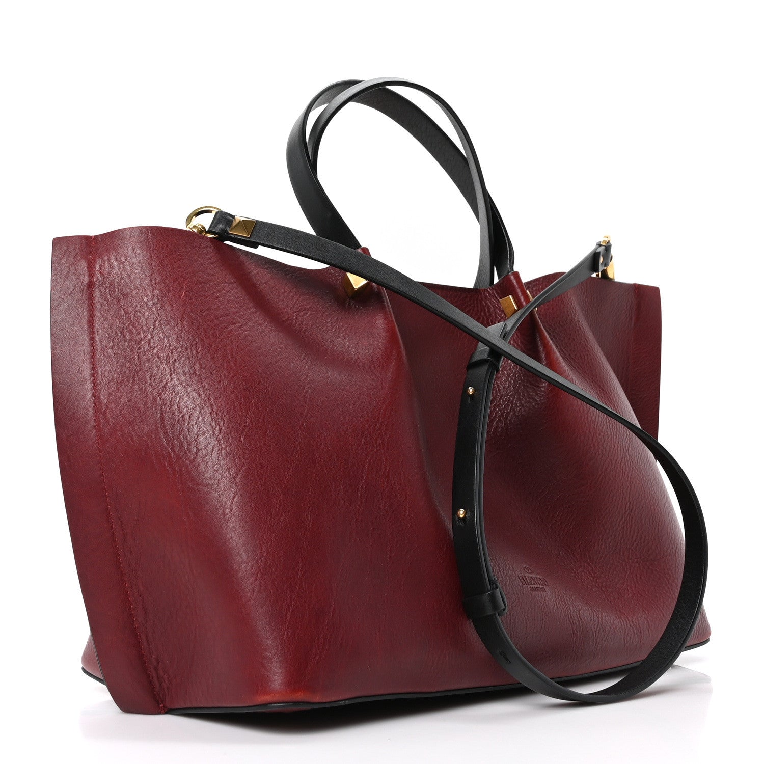 Valentino Garavani Grainy Calfskin Medium VLogo Escape Shopper Rubin 4 of 10