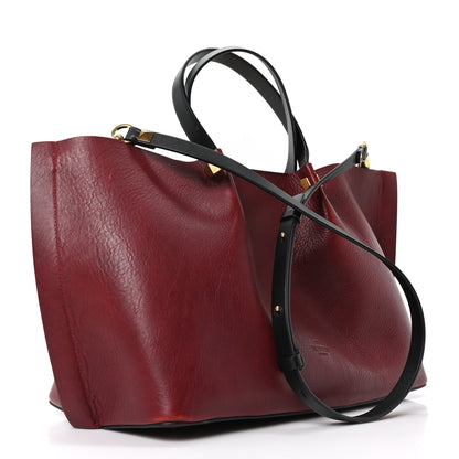 Valentino Garavani Grainy Calfskin Medium VLogo Escape Shopper Rubin 4 of 10