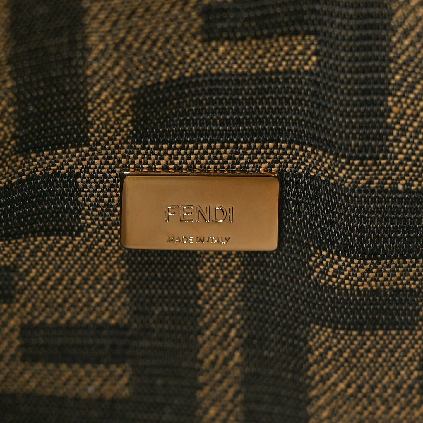 Fabric Jacquard FF 1974 Mini Baguette Tobacco Moro Black