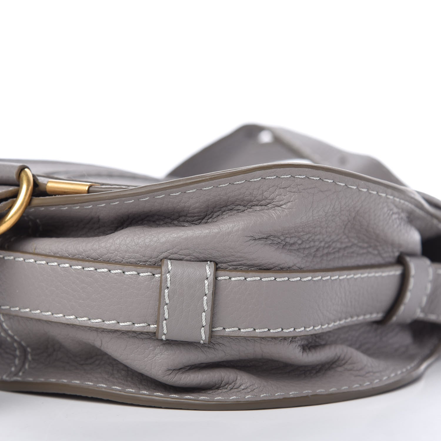 Chloe Calfskin Mini Marcie Round Crossbody Bag Cashmere Grey 7 of 11