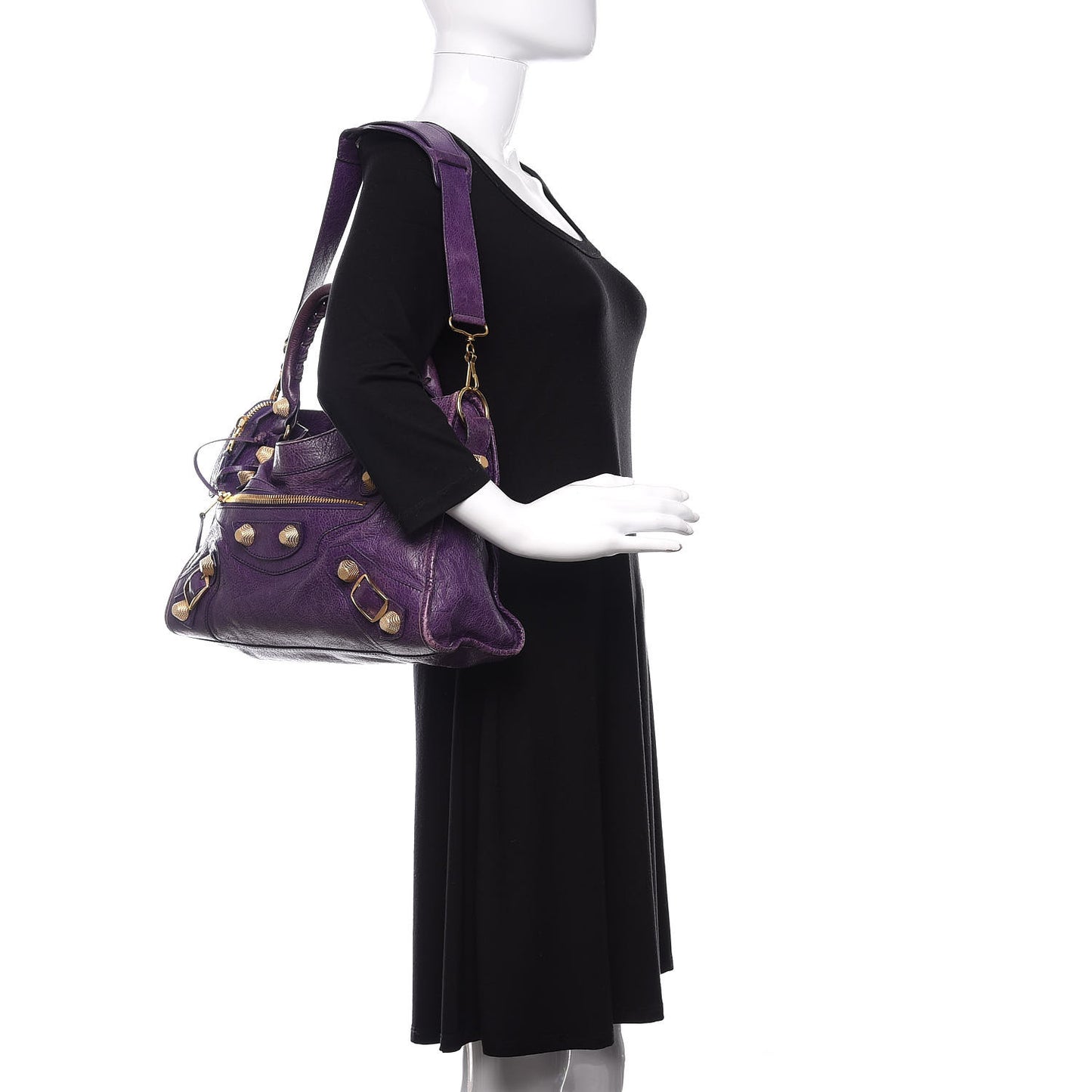 Agneau Giant 21 Gold Hardware City Dark Violet