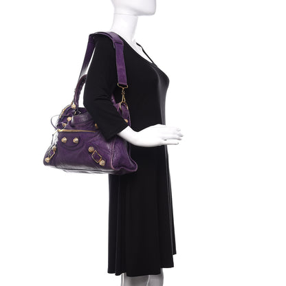 Balenciaga Agneau Giant 21 Gold Hardware City Dark Violet 2 of 16
