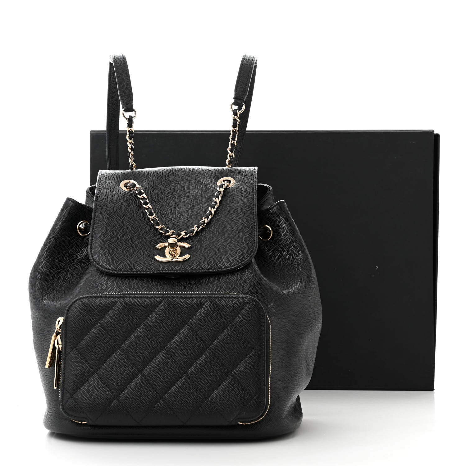 Chanel Caviar Quilted Business Affinity Backpack Black 12 of 12
