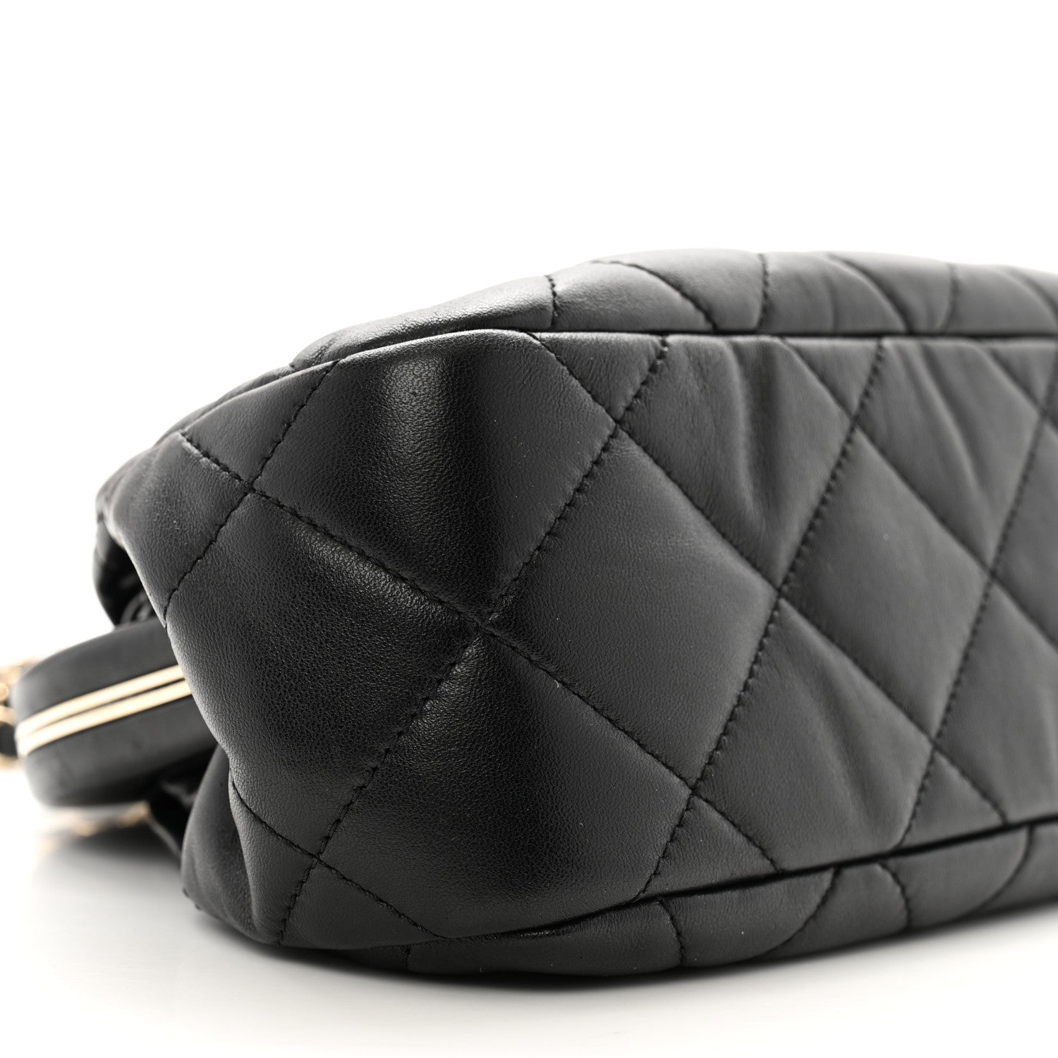 Chanel Lambskin Quilted CC Kisslock Clutch Black 9 of 12