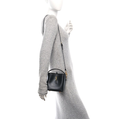 Saint Laurent Shiny Calfskin Le 37 Mini Bucket Bag Black 2 of 10