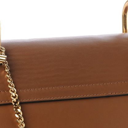 Chloe Grained Calfskin Lambskin Drew Shoulder Bag Brown Baobab Green 19 of 20