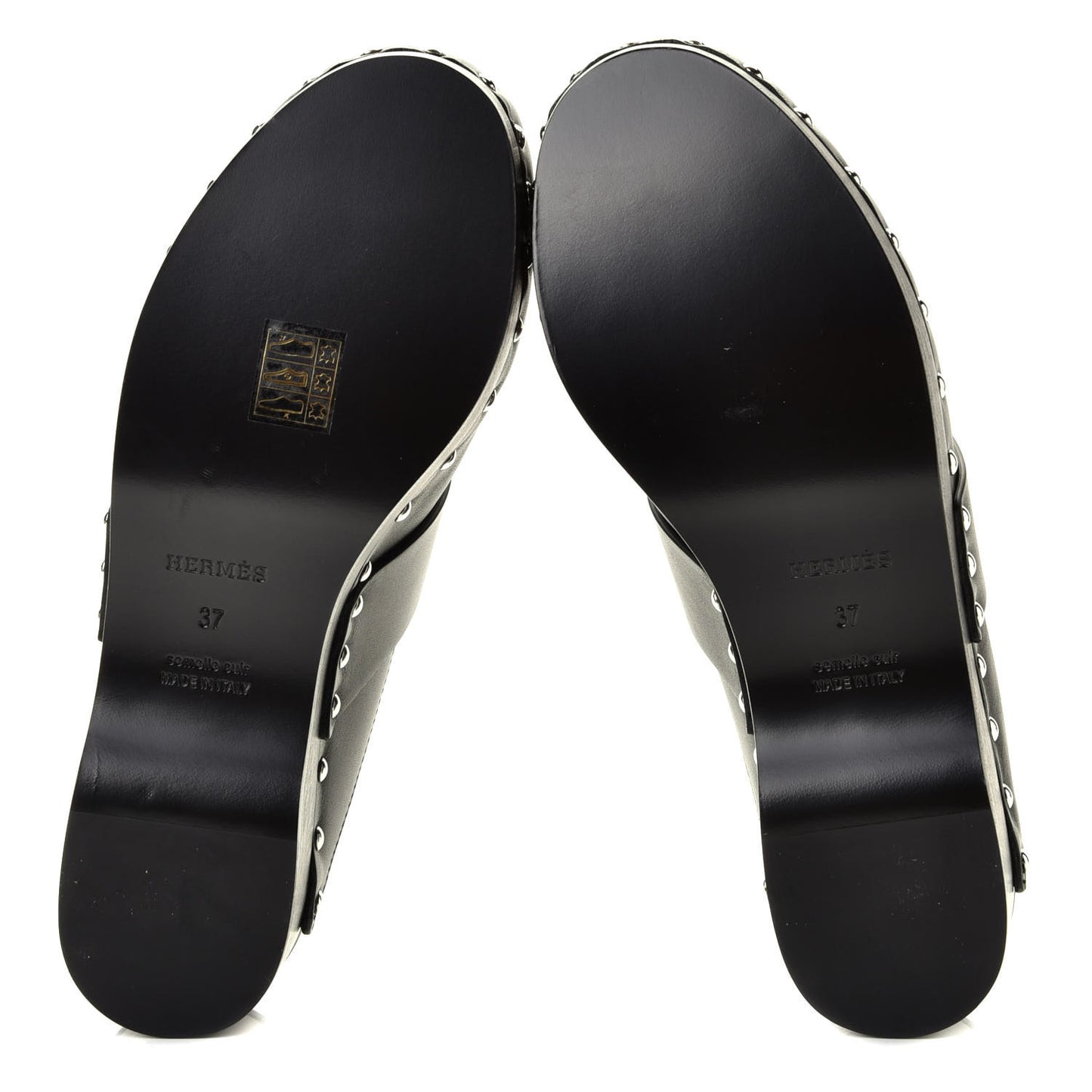 Calfskin Calya Mules 37 Black