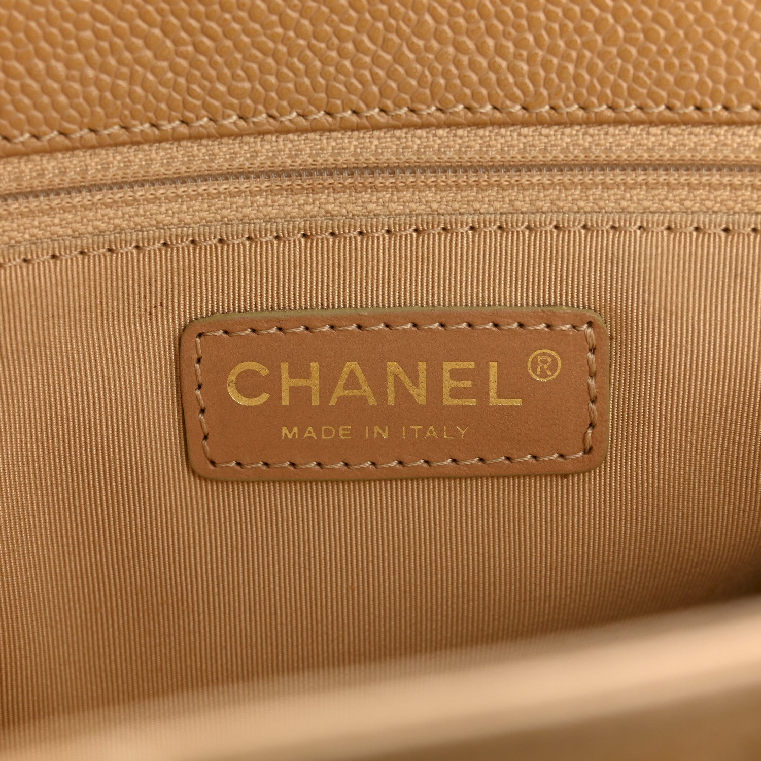 Chanel Caviar Quilted Grand Shopping Tote GST Dark Beige 7 of 16