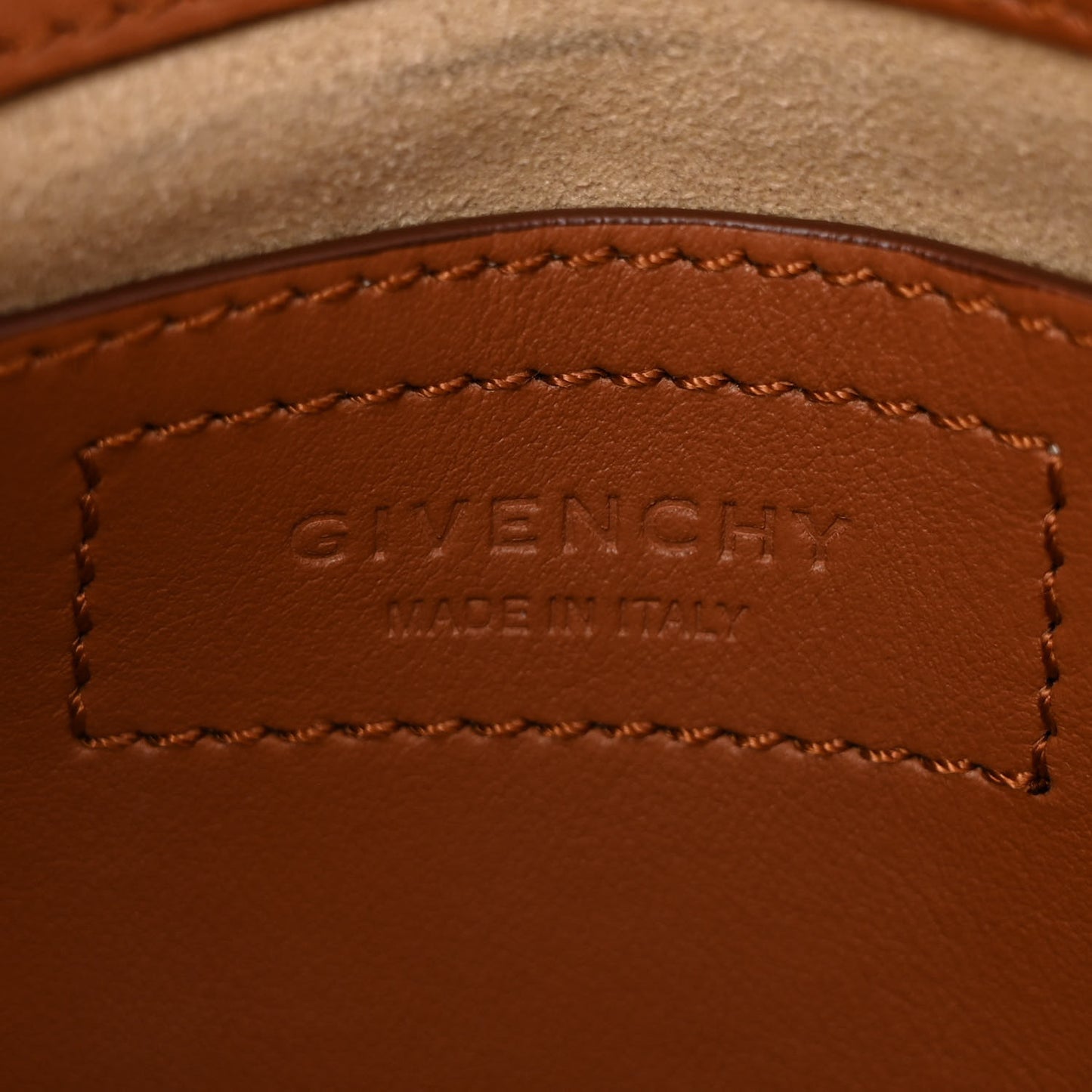 Calfskin Mini Infinity Saddle Bag Cognac