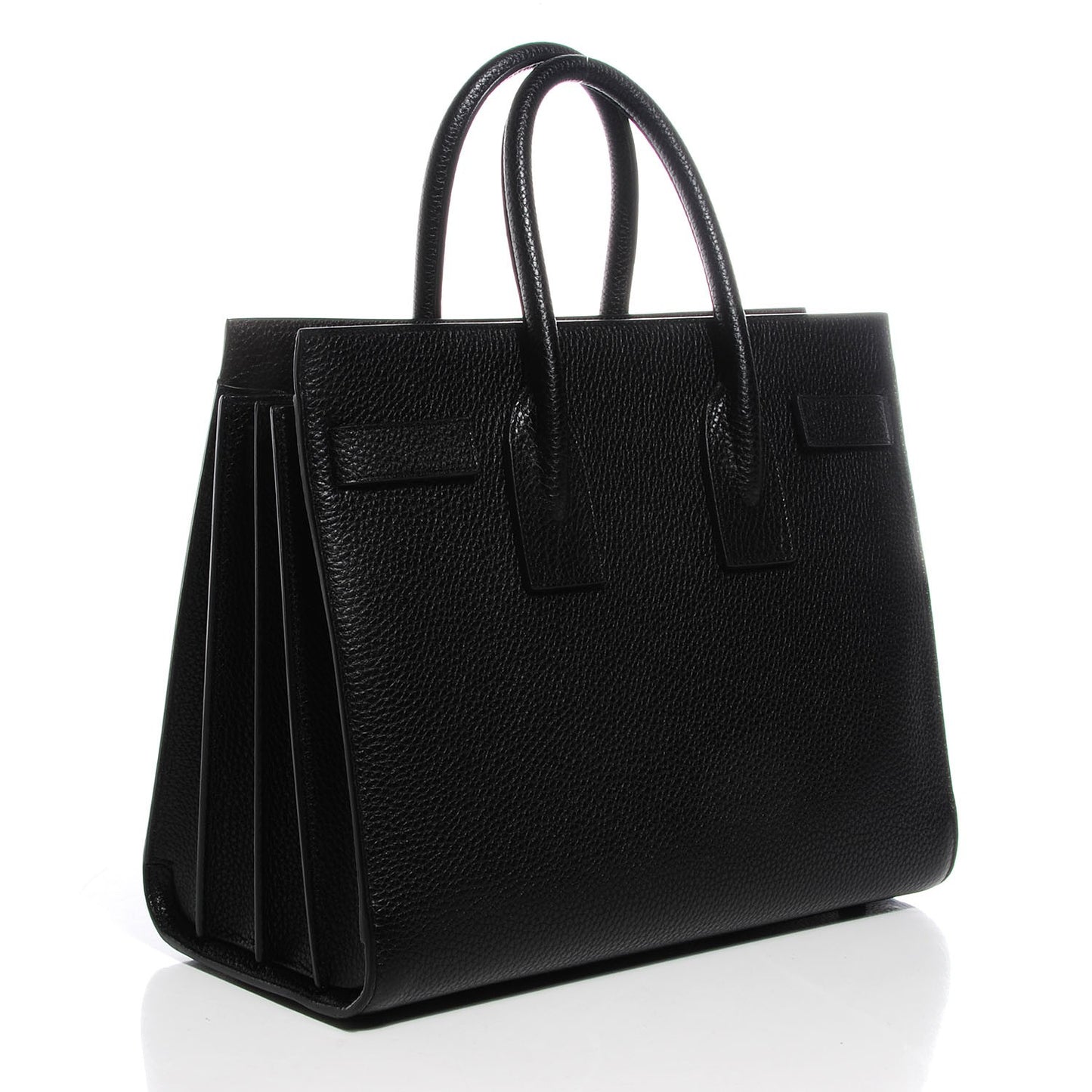 Grained Calfskin Small Sac De Jour Black