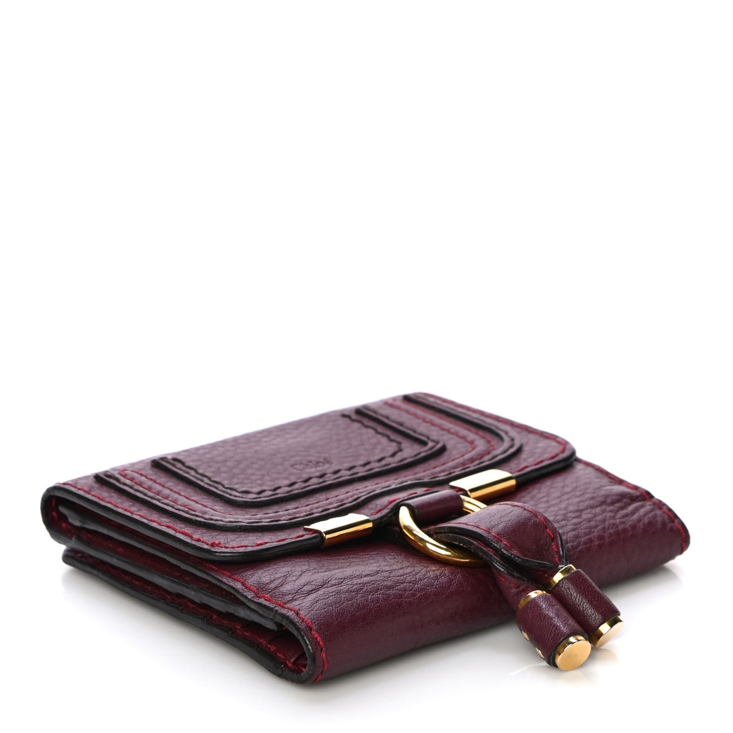 Grained Calfskin Marcie Square Wallet Intense Violine
