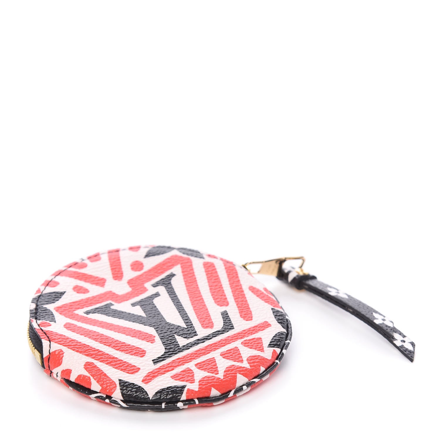 Louis Vuitton Monogram Giant Crafty Round Coin Purse Creme Rouge 4 of 10
