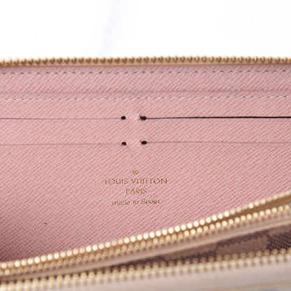 Louis Vuitton Damier Azur Clemence Wallet Rose Ballerine 6 of 14