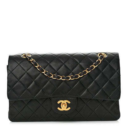 Chanel Lambskin Quilted Medium Double Flap Black 1 of 10