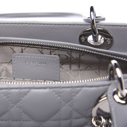 Christian Dior Lambskin Cannage Large Lady Dior Grey 8 of 8