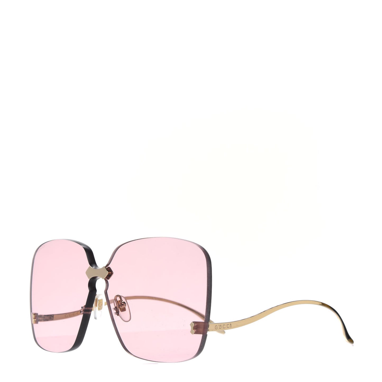 Rimless Sunglasses GG0352S Gold Flash Pink