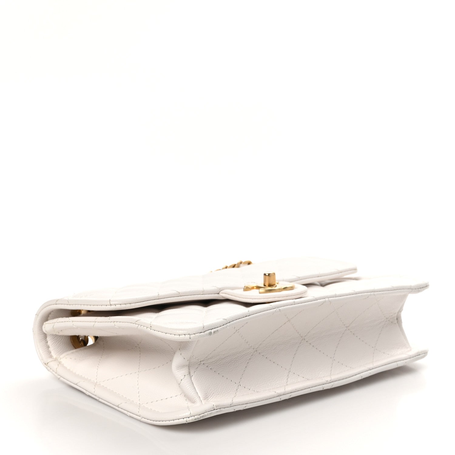 Chanel Caviar Quilted Medium Sweet Classic Flap White 4 of 10