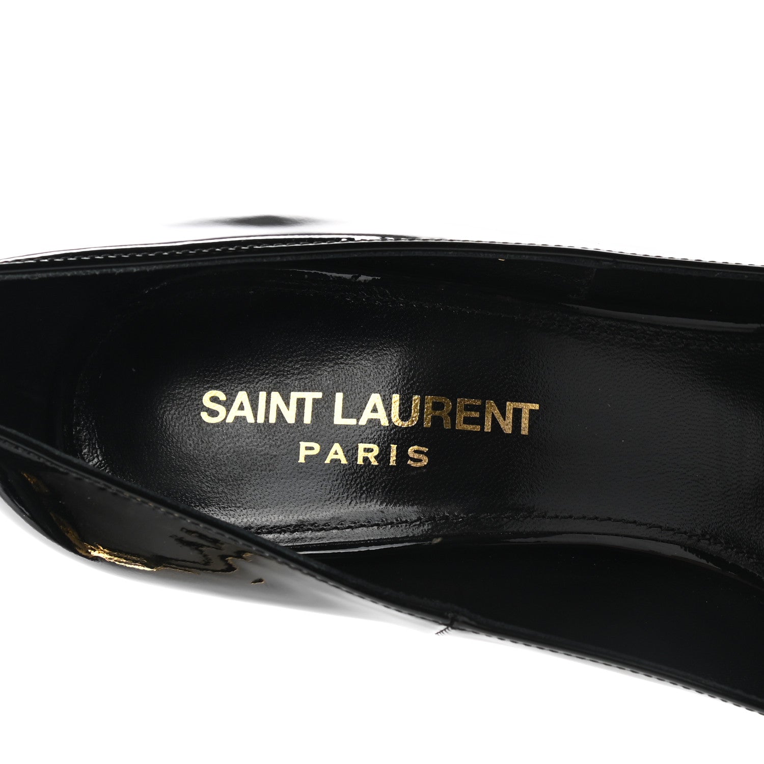 Saint Laurent Patent Opyum 110 Pumps 36.5 Black Gold 7 of 9