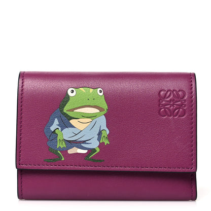 Loewe X SPIRITED AWAY Calfskin Aogaeru Small Vertical Wallet Bouganville 1 of 9