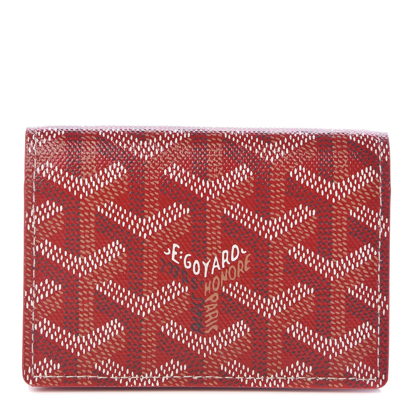 Goyardine Business Card Holder Red