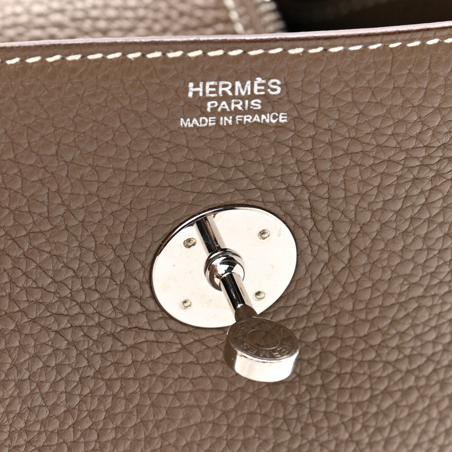 Hermes Taurillon Clemence Lindy 34 Etoupe 6 of 10