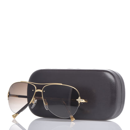 Louis Vuitton Monogram Petite Viola Pilote Aviator Sunglasses Z0571U Brown 7 of 7