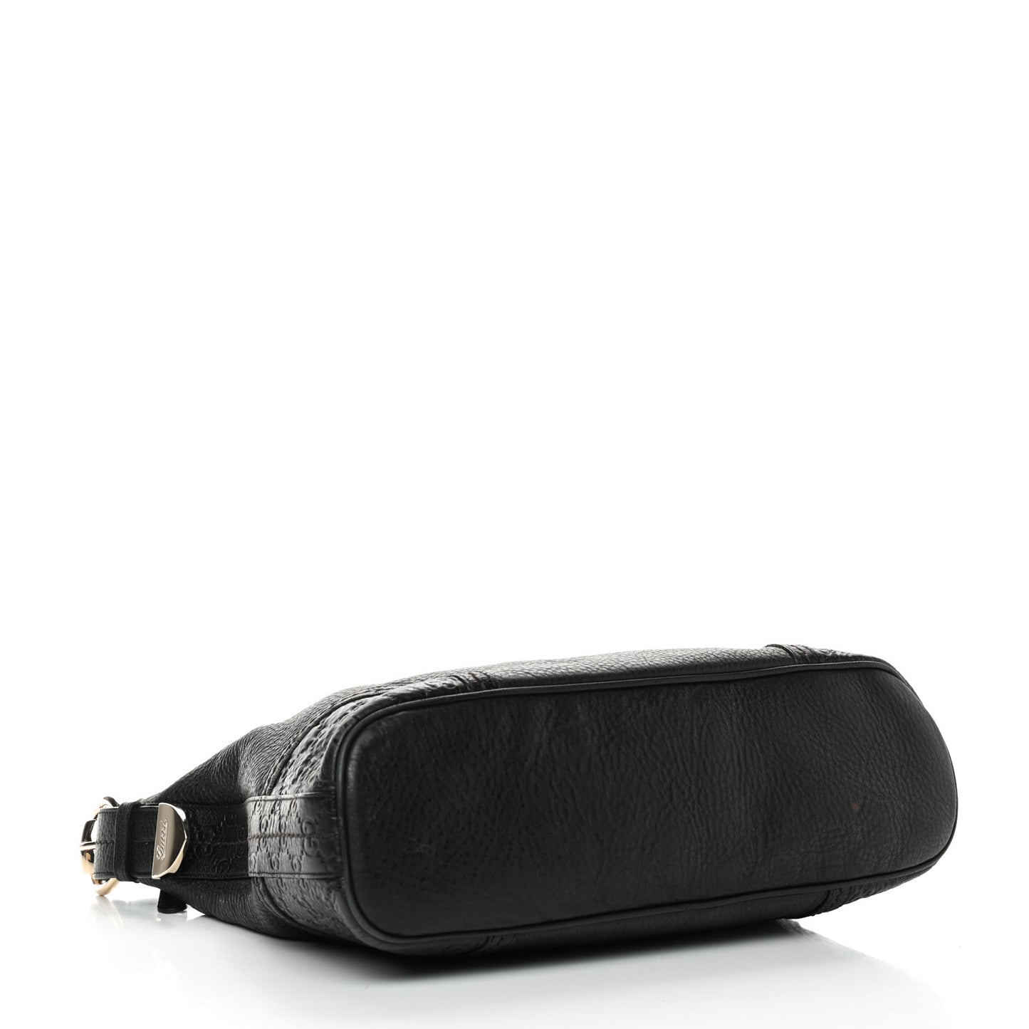 Pebbled Calfskin Guccissima Trim Medium Signoria Hobo Black