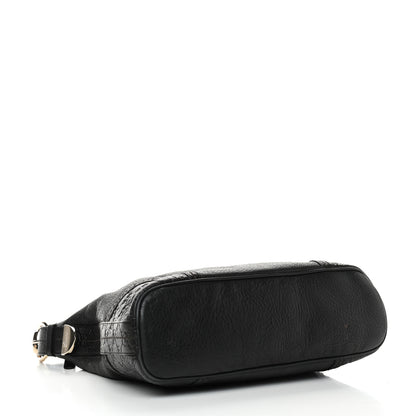 Gucci Pebbled Calfskin Guccissima Trim Medium Signoria Hobo Black 4 of 12