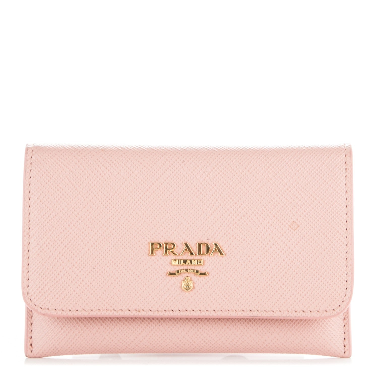 Prada Saffiano Metal Flap Card Holder Orchidea 1 of 7