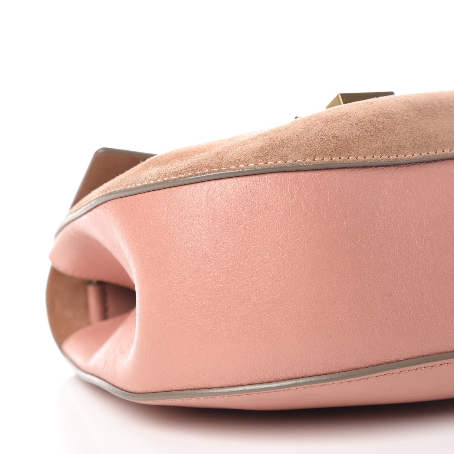 Chloe Suede Smooth Calfskin Drew Shoulder Bag Misty Rose 5 of 11