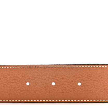 Hermes Box 135 Togo 38mm H Belt 115 46 Black Gold 4 of 6