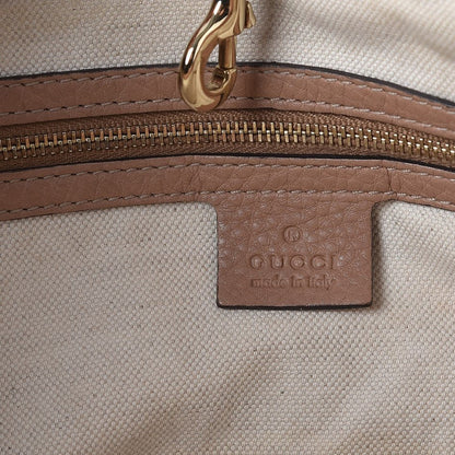 Gucci Pebbled Calfskin Medium Bella Tote Rose Beige 9 of 12