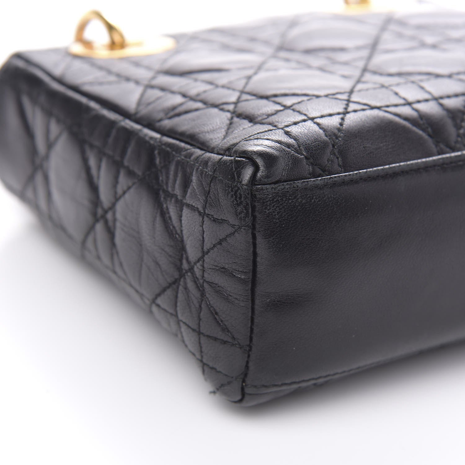 Christian Dior Lambskin Cannage Mini Lady Dior Black 8 of 13