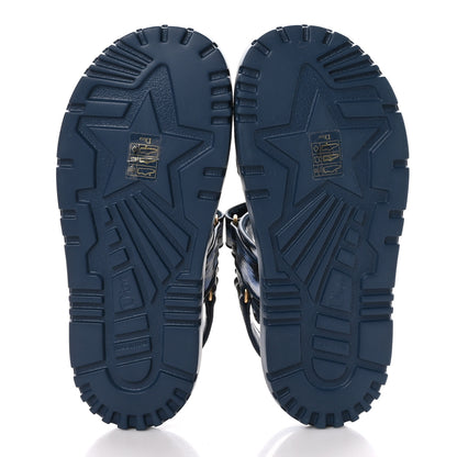 Christian Dior Technical Fabric Wildior Shiny Print Dioract Sandals 37.5 Ocean 5 of 9