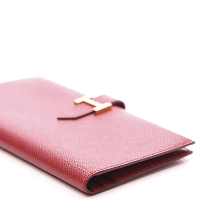 Hermes Courchevel Bearn Gusset Wallet Rouge Vif 7 of 8