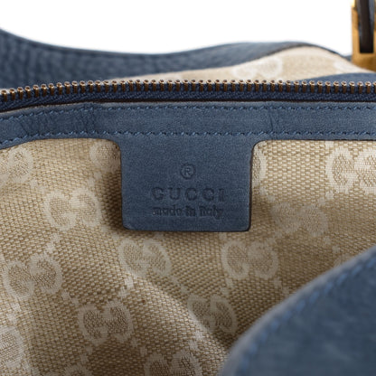 Gucci Nubuck Large Soft Stirrup Shoulder Bag Navy 6 of 7