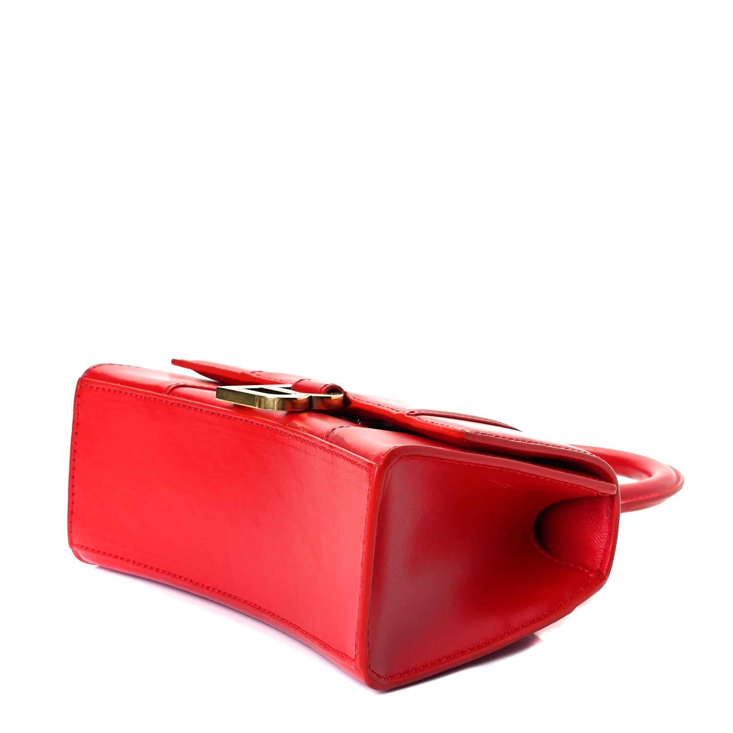 Balenciaga Shiny Box Calfskin Hourglass Top Handle Bag XS Bright Red 9 of 16